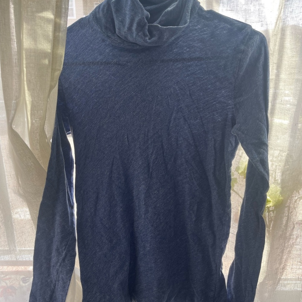 Blue heather turtleneck